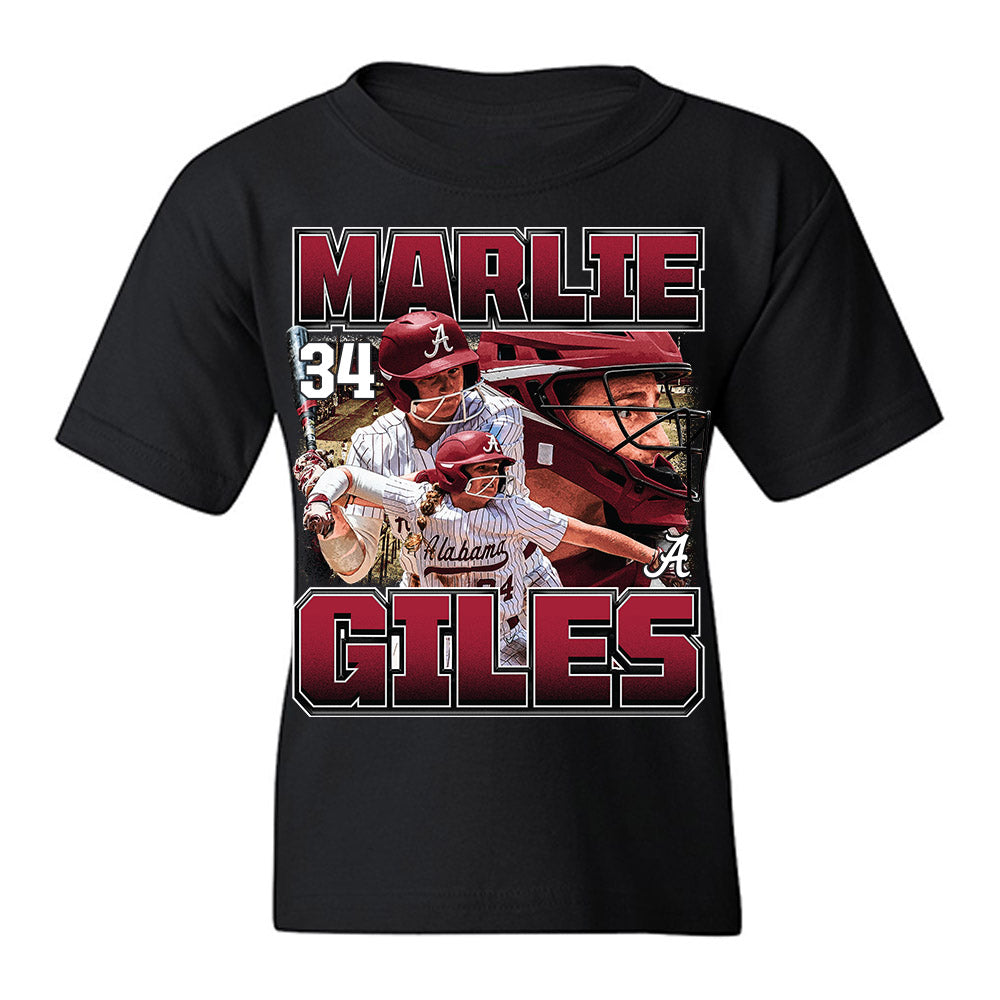 Alabama - NCAA Softball : Marlie Giles - Collage Youth T-Shirt-0