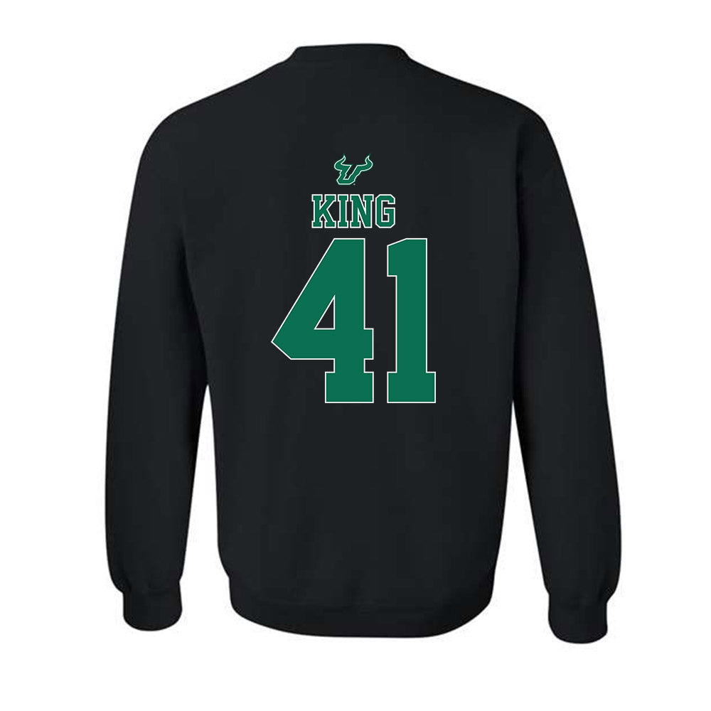 USF - NCAA Women's Lacrosse : Lindsey King - The Debut Win Crewneck Sweatshirt-1