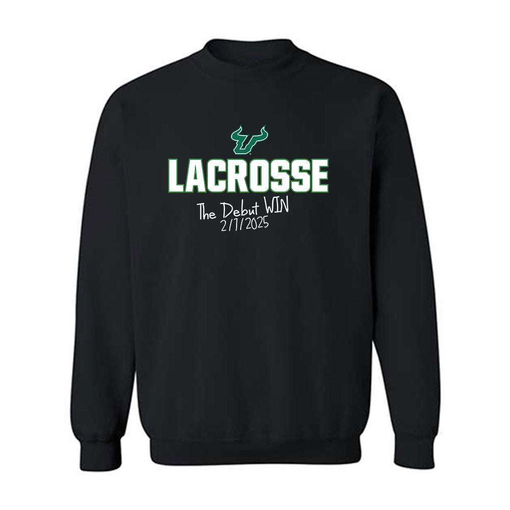 USF - NCAA Women's Lacrosse : Jordan Salisbury - The Debut Win Crewneck Sweatshirt-0