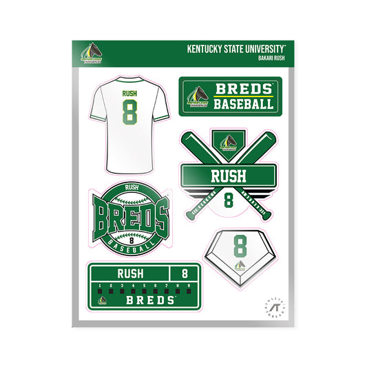KYSU - NCAA Baseball : Bakari Rush - Sticker Sheet-0
