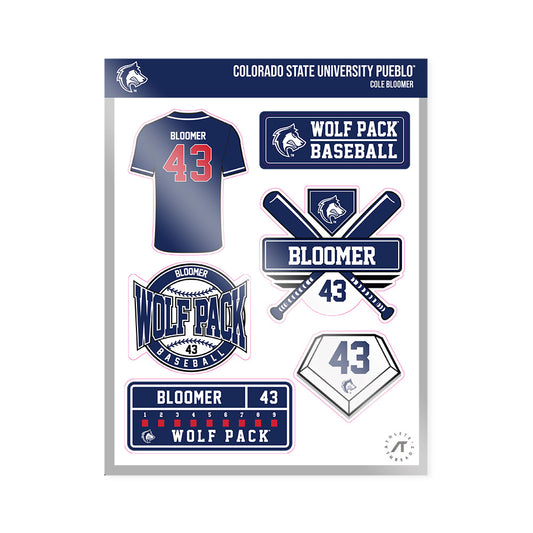 CSU Pueblo - NCAA Baseball : Cole Bloomer - Sticker Sheet-0