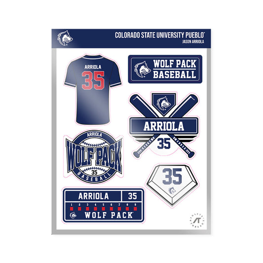 CSU Pueblo - NCAA Baseball : Jason Arriola - Sticker Sheet-0