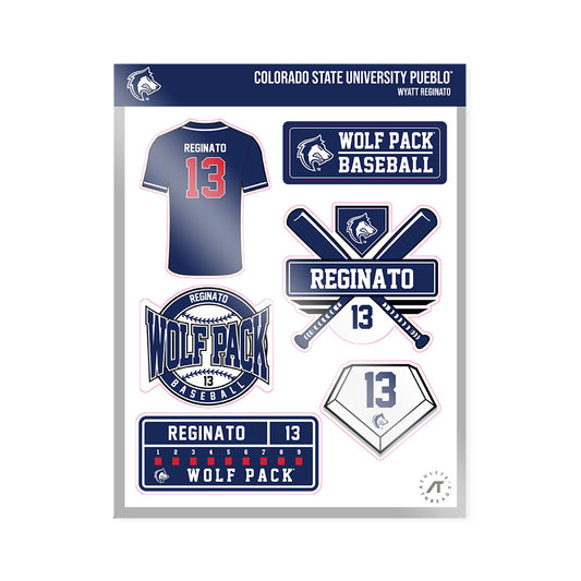 CSU Pueblo - NCAA Baseball : Wyatt Reginato - Sticker Sheet-0