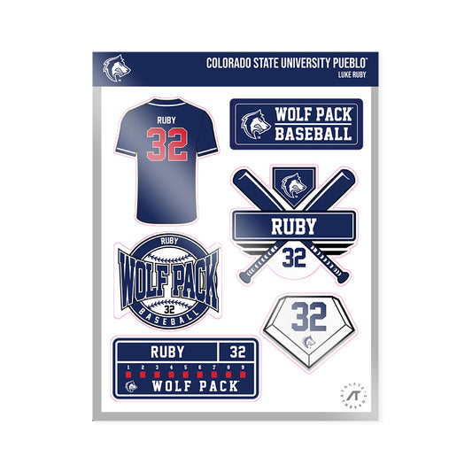 CSU Pueblo - NCAA Baseball : Luke Ruby - Sticker Sheet-0