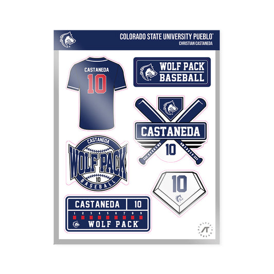 CSU Pueblo - NCAA Baseball : Christian Castaneda - Sticker Sheet-0