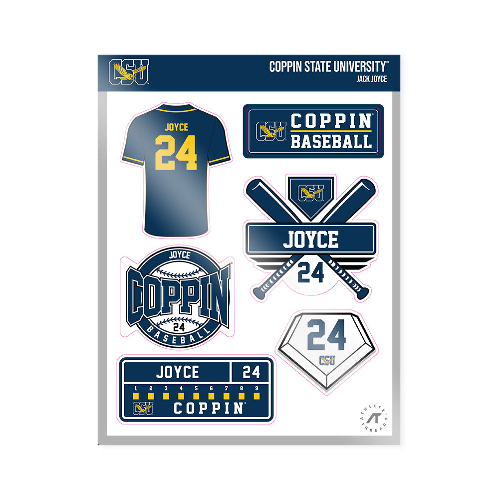 Coppin State - NCAA Baseball : Jack Joyce - Sticker Sheet-0