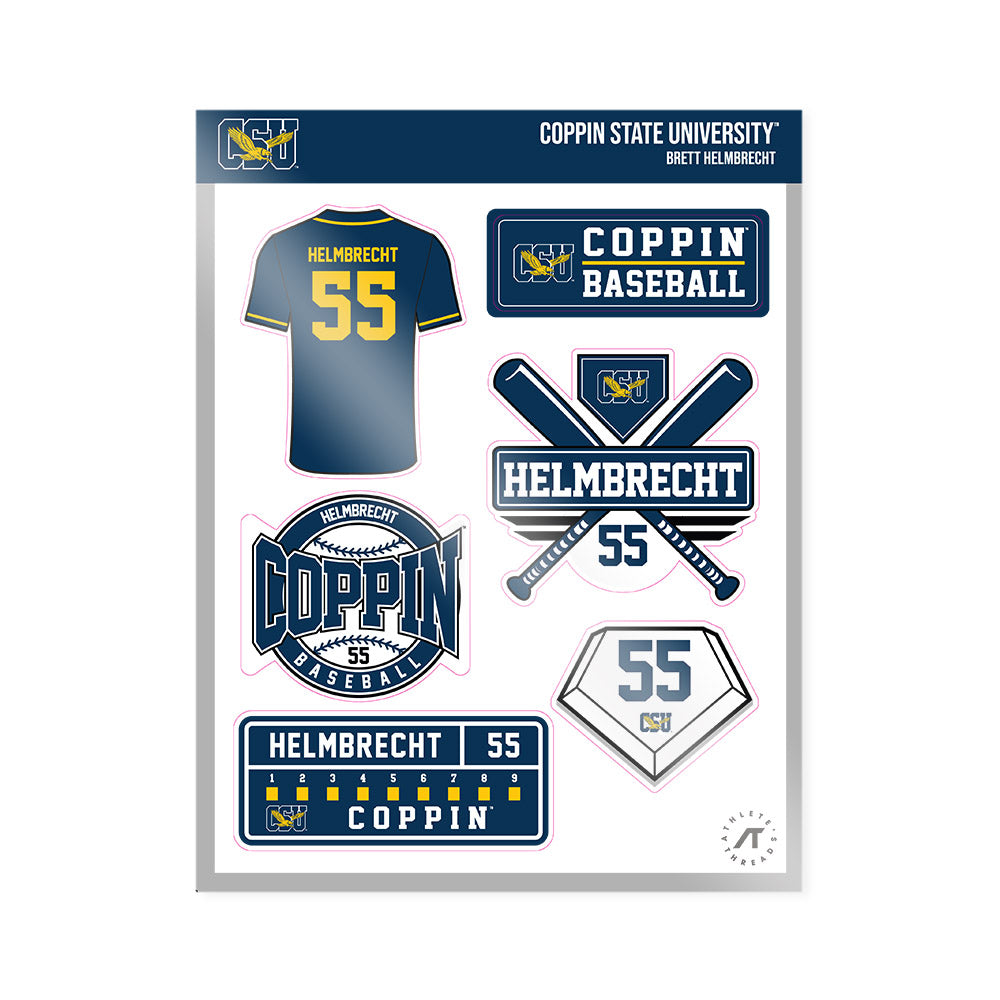 Coppin State - NCAA Baseball : Brett HELMBRECHT - Sticker Sheet-0
