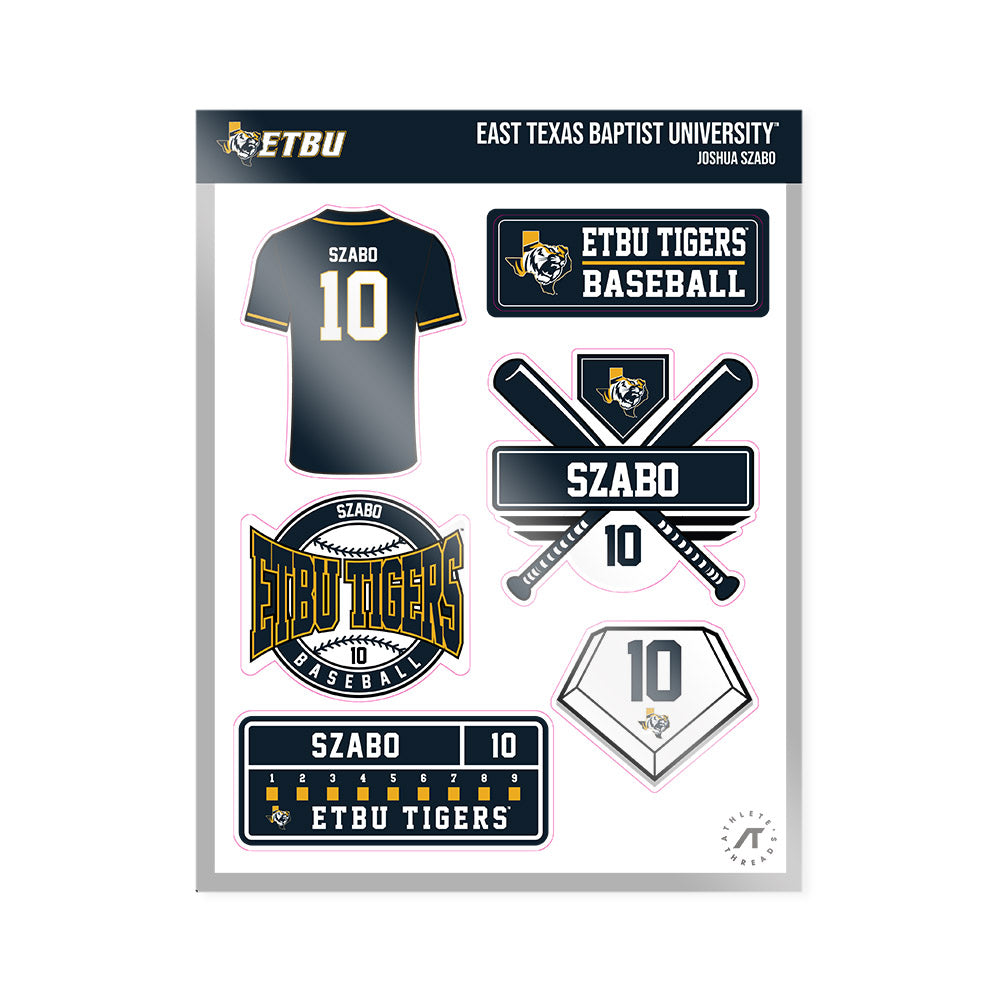 ETBU - NCAA Baseball : Joshua Szabo - Sticker Sheet-0