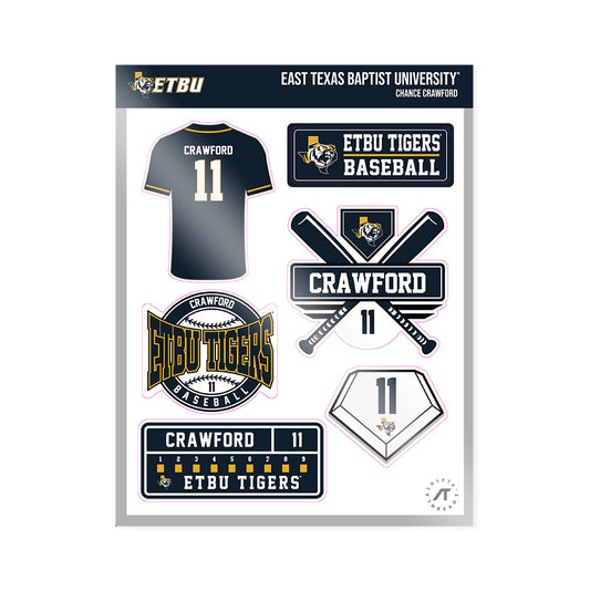 ETBU - NCAA Baseball : Chance Crawford - Sticker Sheet-0