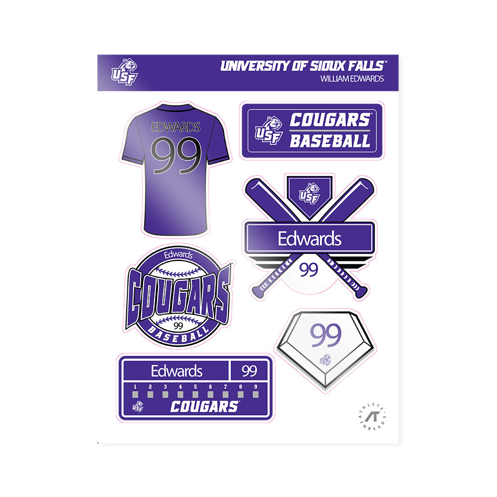Sioux Falls - NCAA Baseball : William Edwards - Sticker Sheet-0