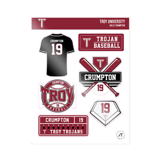 Troy - NCAA Baseball : Kelly Crumpton - Sticker Sheet-0