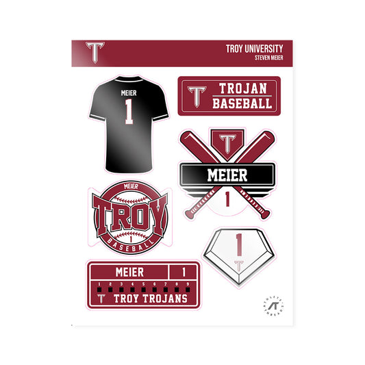 Troy - NCAA Baseball : Steven Meier - Sticker Sheet-0