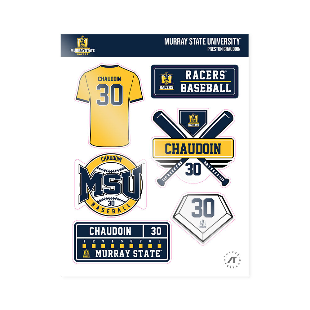 Murray State - NCAA Baseball : Preston Chaudoin - Sticker Sheet-0