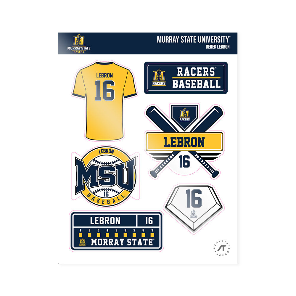 Murray State - NCAA Baseball : Derek Lebron - Sticker Sheet-0