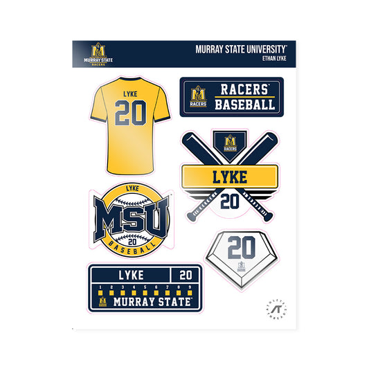 Murray State - NCAA Baseball : Ethan Lyke - Sticker Sheet-0