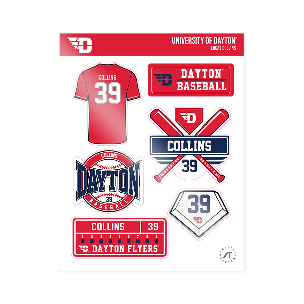 Dayton - NCAA Baseball : Lucas Collins - Sticker Sheet-0