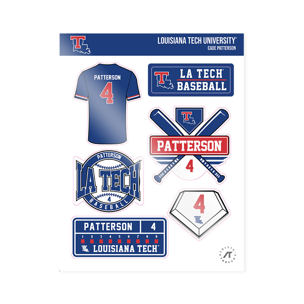 LA Tech - NCAA Baseball : Cade Patterson - Sticker Sheet-0