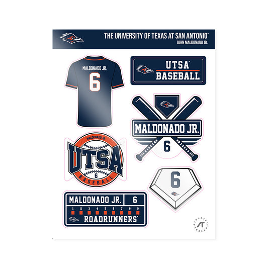 UTSA - NCAA Baseball : John Maldonado Jr. - Sticker Sheet-0