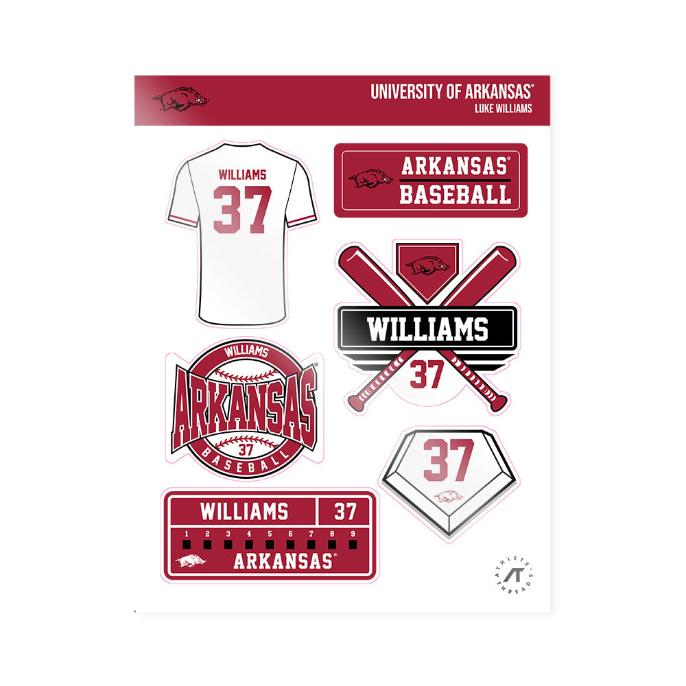 Arkansas - NCAA Baseball : Luke Williams - Sticker Sheet-0