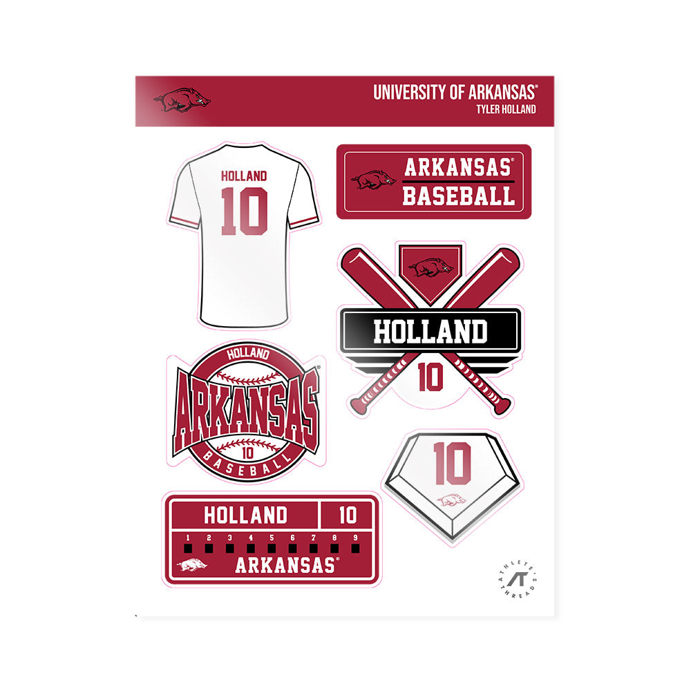 Arkansas - NCAA Baseball : Tyler Holland - Sticker Sheet-0