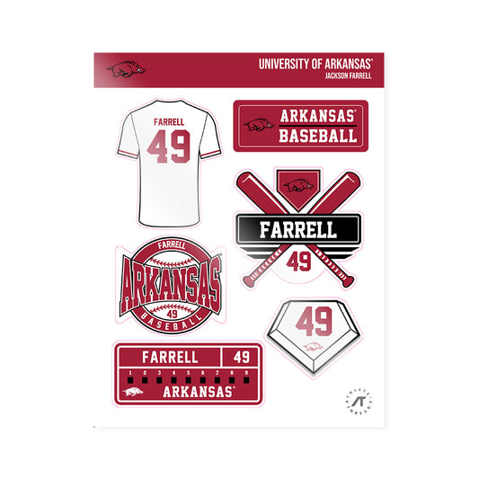 Arkansas - NCAA Baseball : Jackson Farrell - Sticker Sheet-0