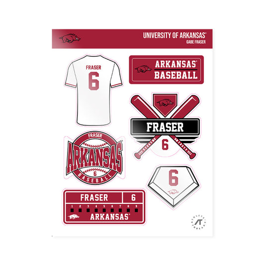 Arkansas - NCAA Baseball : Gabe Fraser - Sticker Sheet-0