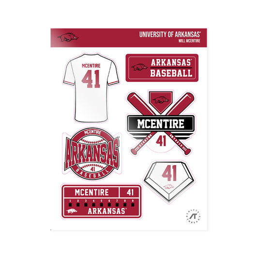 Arkansas - NCAA Baseball : Will McEntire - Sticker Sheet-0