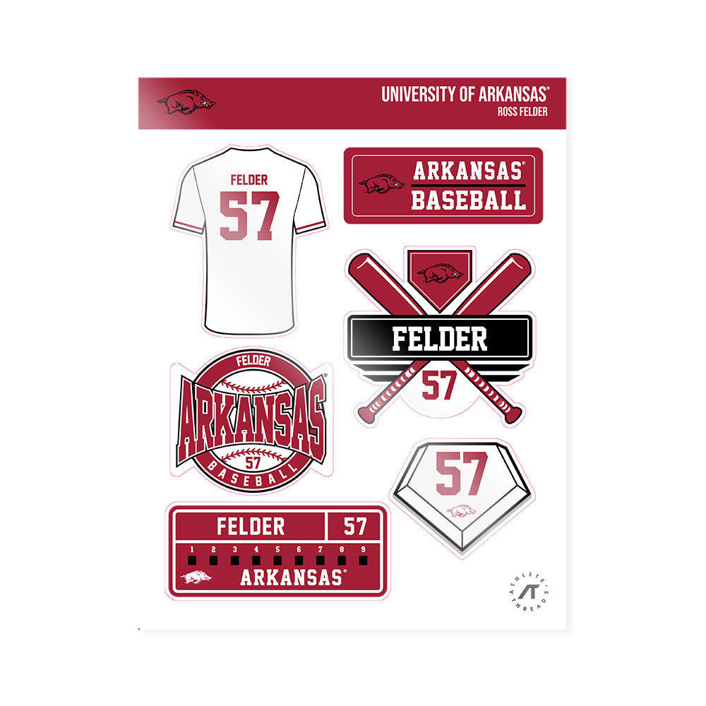 Arkansas - NCAA Baseball : Ross Felder - Sticker Sheet-0
