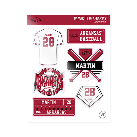 Arkansas - NCAA Baseball : Jordan Martin - Sticker Sheet-0