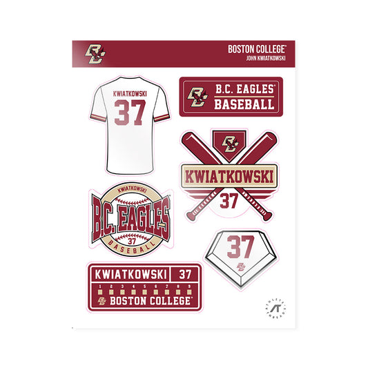 Boston College - NCAA Baseball : John Kwiatkowski - Sticker Sheet-0