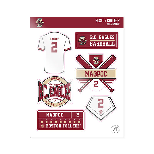 Boston College - NCAA Baseball : Adam Magpoc - Sticker Sheet-0