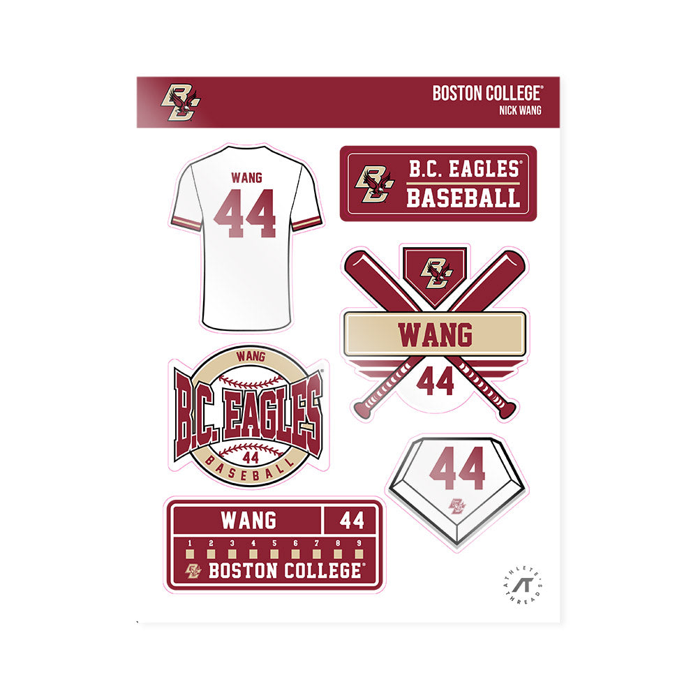 Boston College - NCAA Baseball : Nick Wang - Sticker Sheet-0