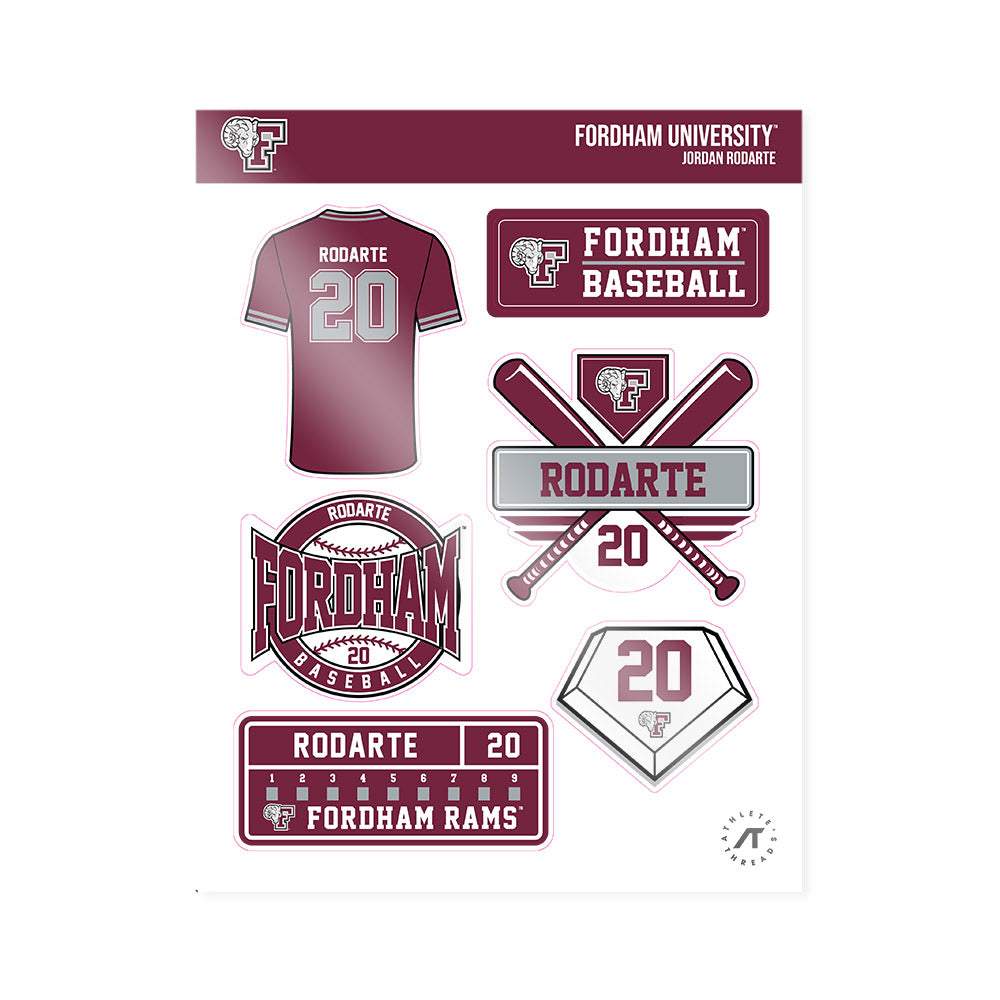 Fordham - NCAA Baseball : Jordan Rodarte - Sticker Sheet-0