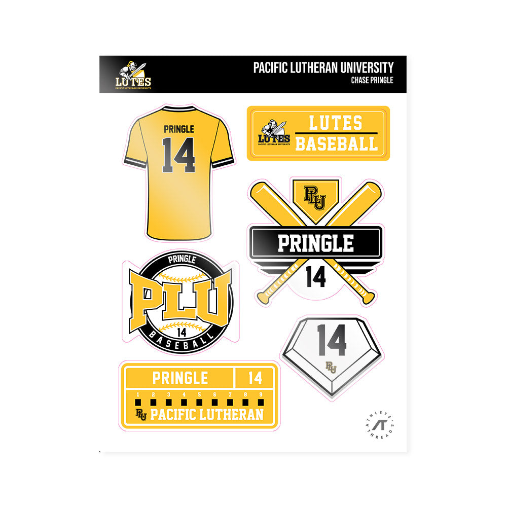 PLU - NCAA Baseball : Chase Pringle - Sticker Sheet-0