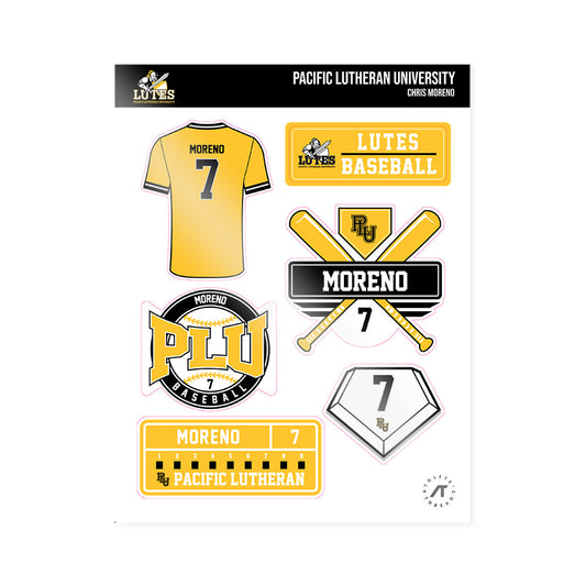 PLU - NCAA Baseball : Chris Moreno - Sticker Sheet-0