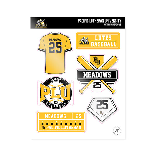 PLU - NCAA Baseball : Matthew Meadows - Sticker Sheet-0