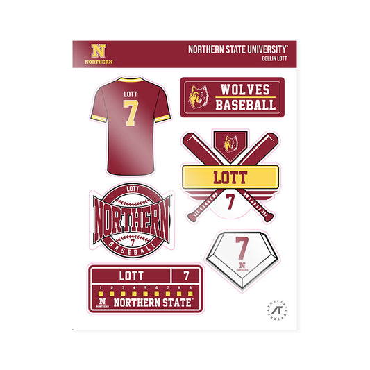 NSU - NCAA Baseball : Collin Lott - Sticker Sheet-0