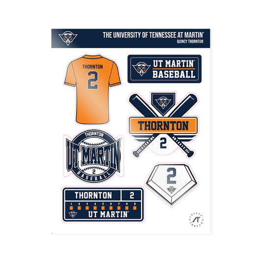 UT Martin - NCAA Baseball : Quincy Thornton - Sticker Sheet-0