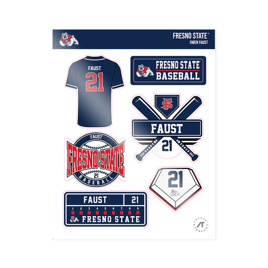 Fresno State - NCAA Baseball : Owen Faust - Sticker Sheet-0