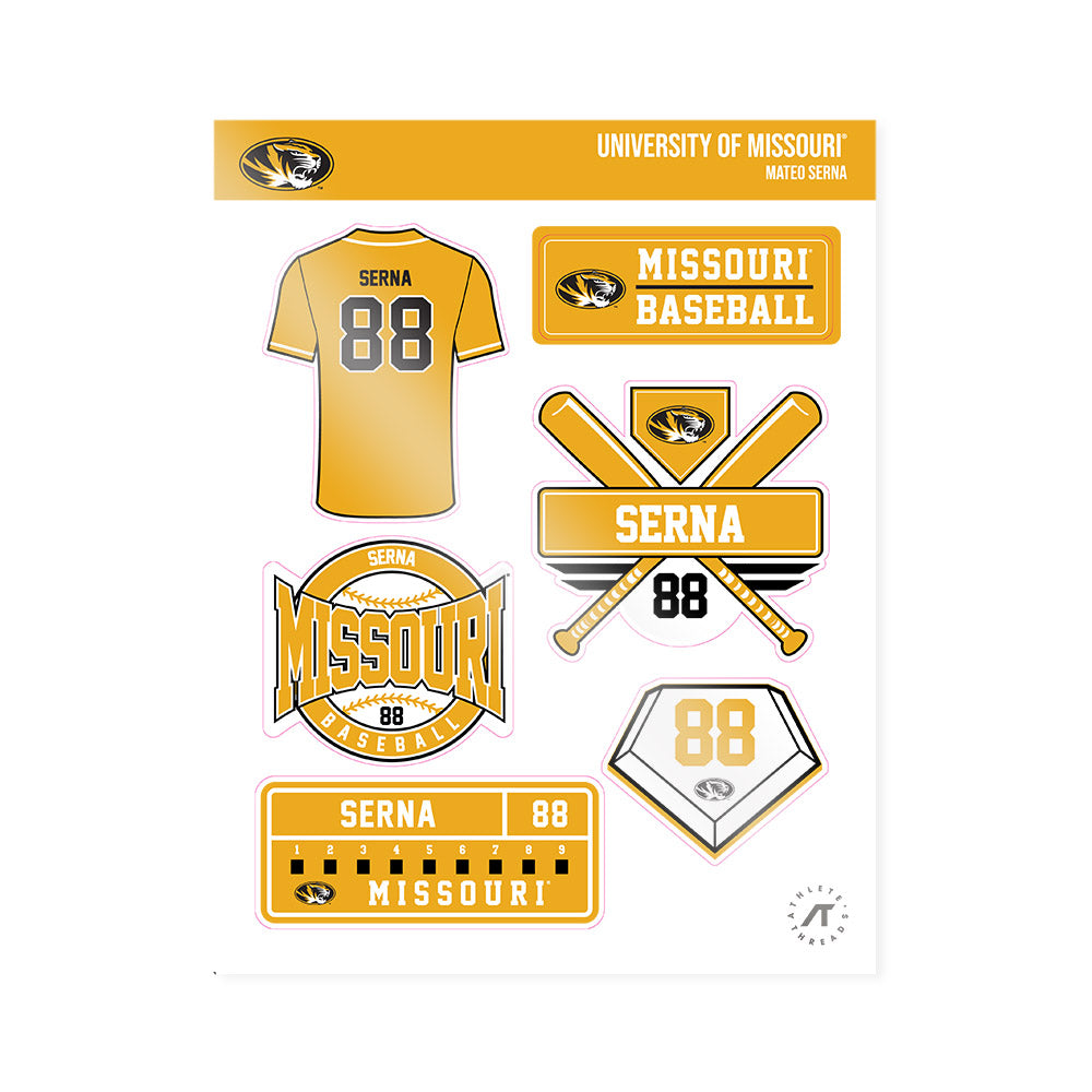 Missouri - NCAA Baseball : Mateo Serna - Sticker Sheet-0
