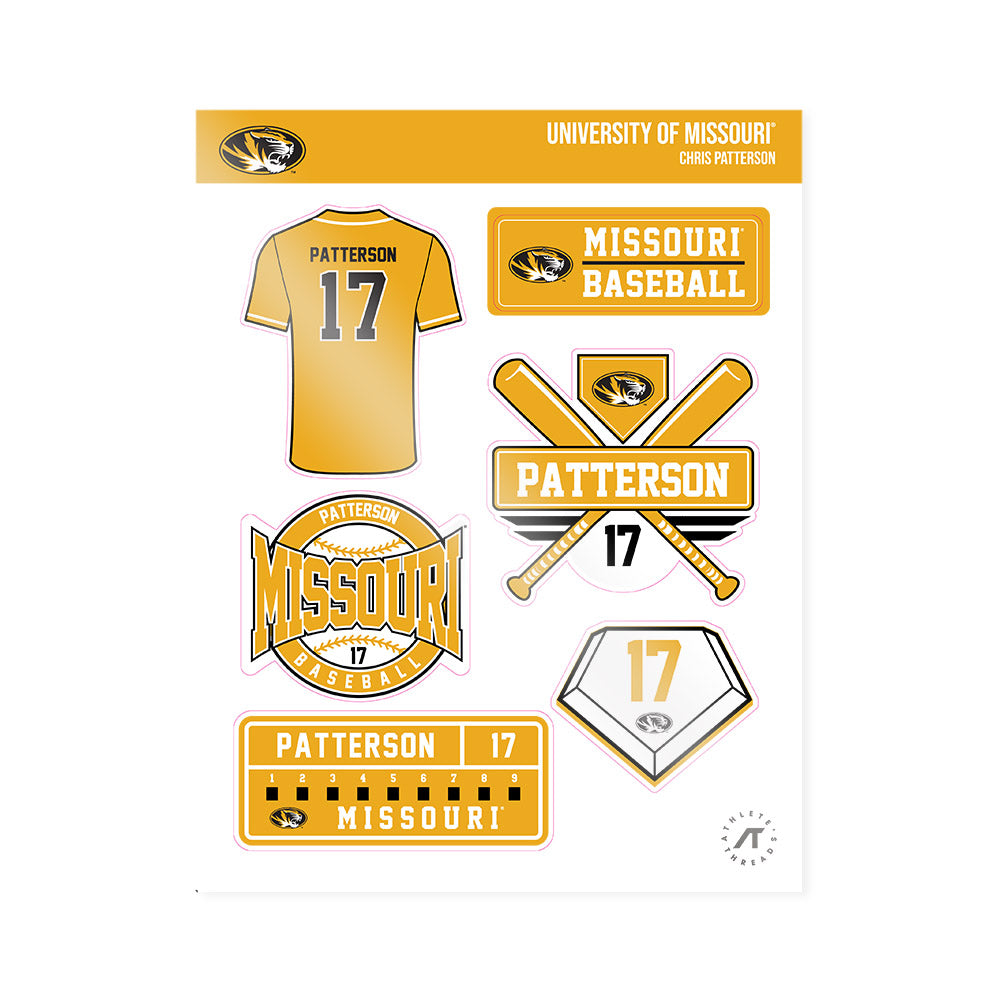 Missouri - NCAA Baseball : Chris Patterson - Sticker Sheet-0