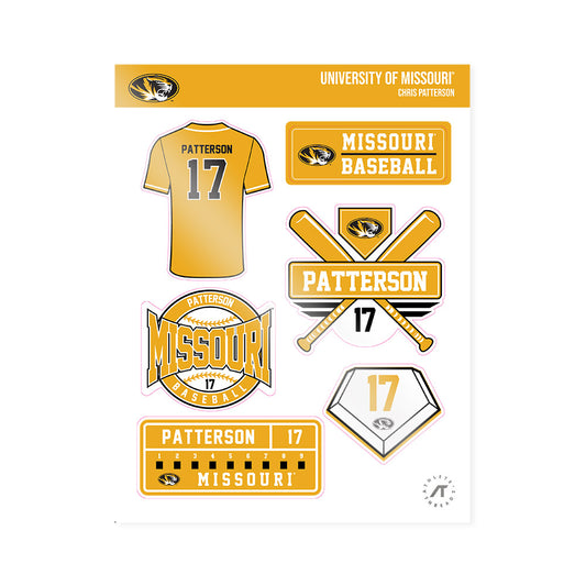 Missouri - NCAA Baseball : Chris Patterson - Sticker Sheet-0