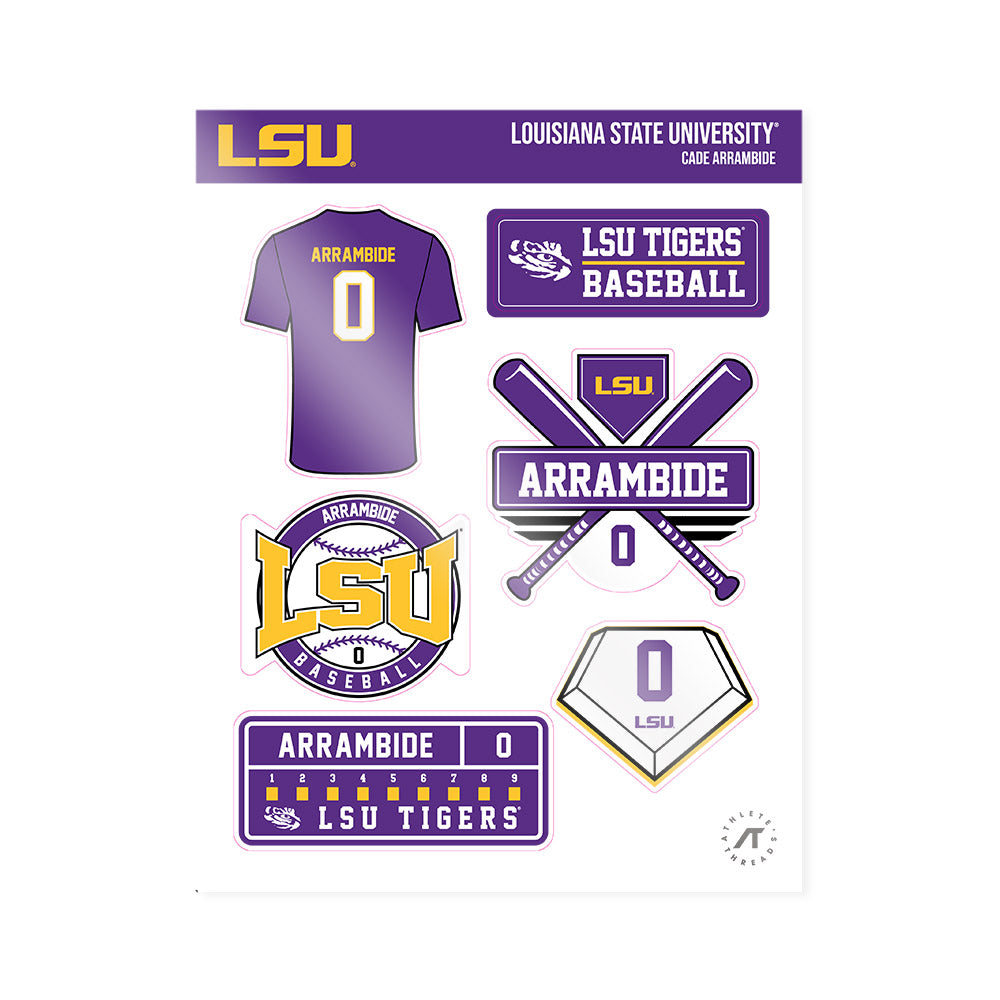 LSU - NCAA Baseball : Cade Arrambide - Sticker Sheet-0