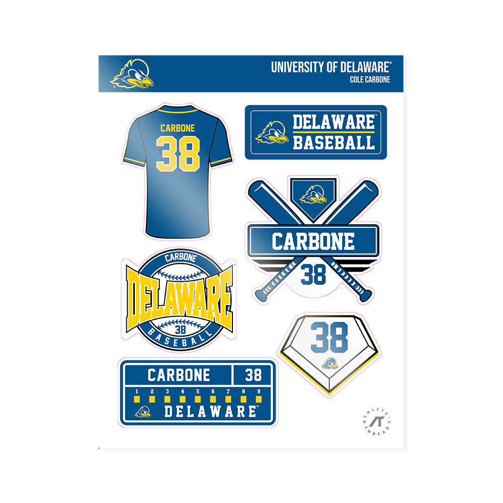 Delaware - NCAA Baseball : Cole Carbone - Sticker Sheet-0