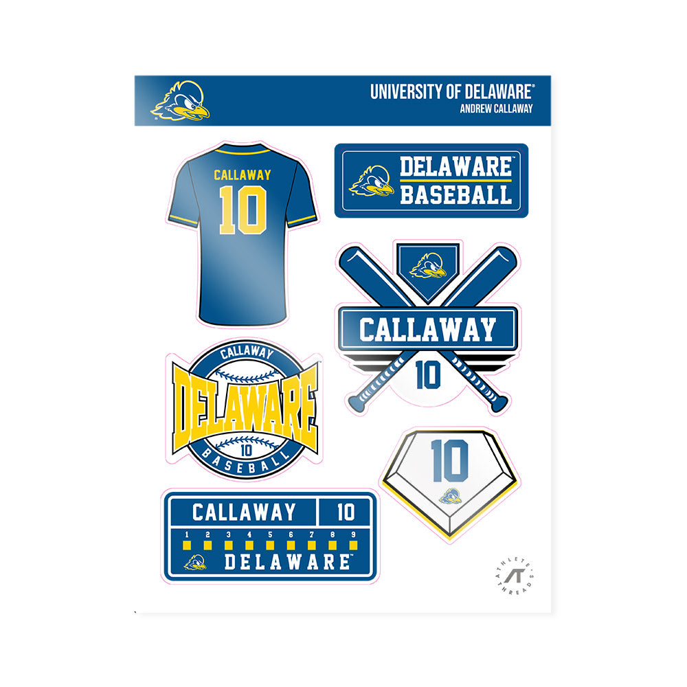 Delaware - NCAA Baseball : Andrew Callaway - Sticker Sheet-0