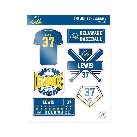 Delaware - NCAA Baseball : Evan Lewis - Sticker Sheet-0