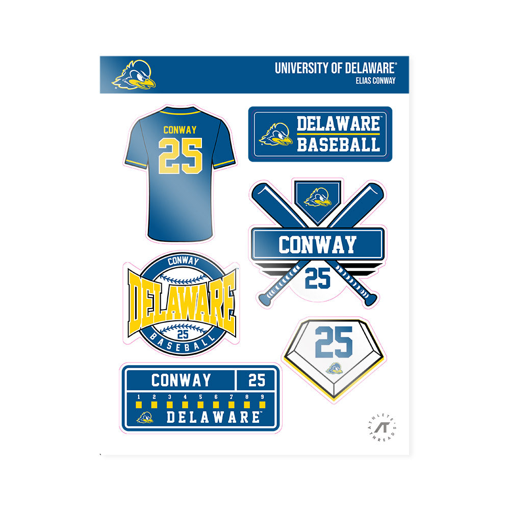 Delaware - NCAA Baseball : Elias Conway - Sticker Sheet-0