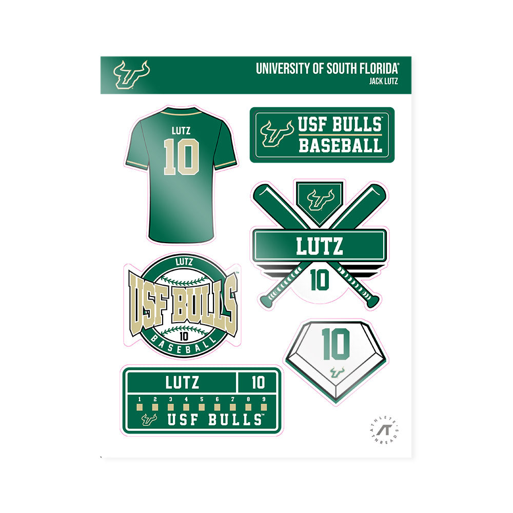 USF - NCAA Baseball : Jack Lutz - Sticker Sheet-0