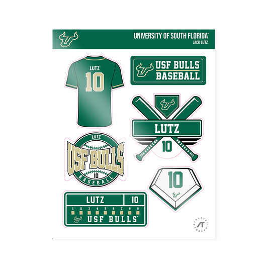 USF - NCAA Baseball : Jack Lutz - Sticker Sheet-0