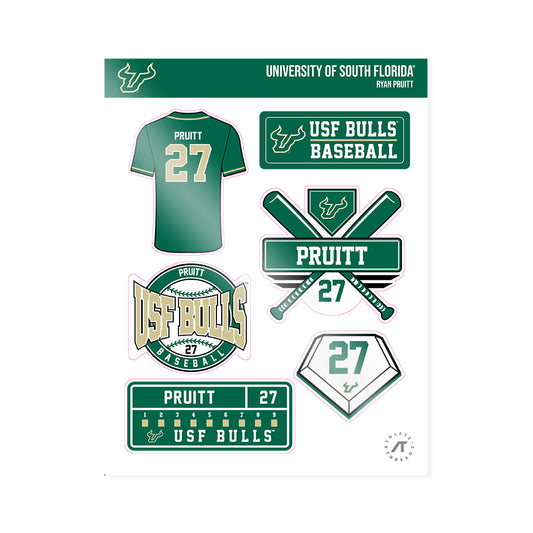 USF - NCAA Baseball : Ryan Pruitt - Sticker Sheet-0